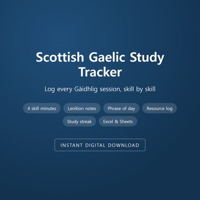 Scottish Gaelic Study Tracker