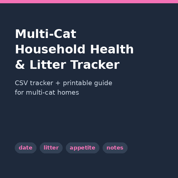 Multi-Cat Household Health & Litter Tracker
