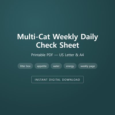 Multi-Cat Weekly Daily Check Sheet