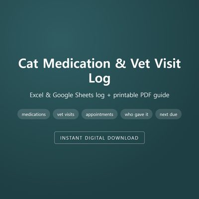 Cat Medication & Vet Visit Log