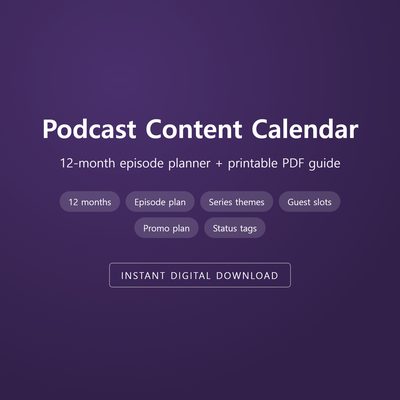 Podcast Content Calendar