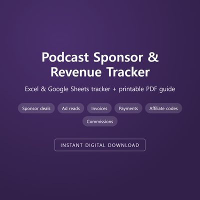 Podcast Sponsor & Revenue Tracker