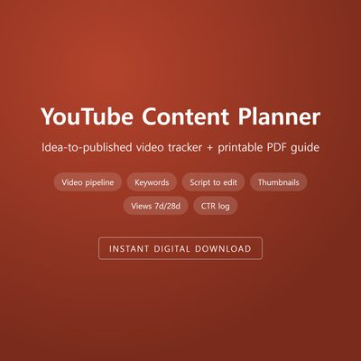 YouTube Content Planner